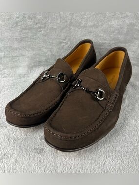 Beckett Simonon Beaumont Loafers Men's 11 Brown Nubuck Leather Horsebit Shoes